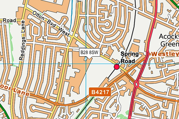 B28 8SW map - OS VectorMap District (Ordnance Survey)