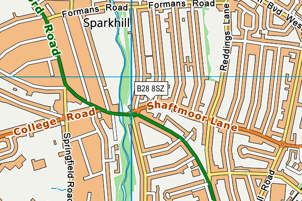 B28 8SZ map - OS VectorMap District (Ordnance Survey)