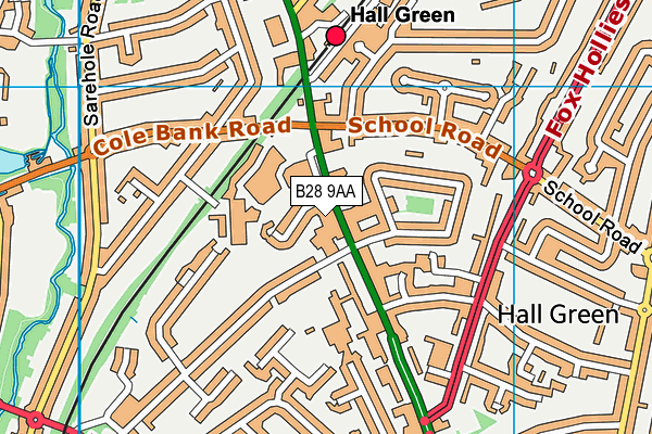 B28 9AA map - OS VectorMap District (Ordnance Survey)