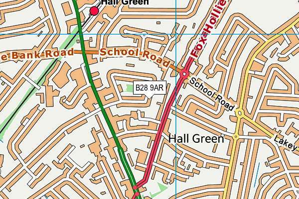 B28 9AR map - OS VectorMap District (Ordnance Survey)