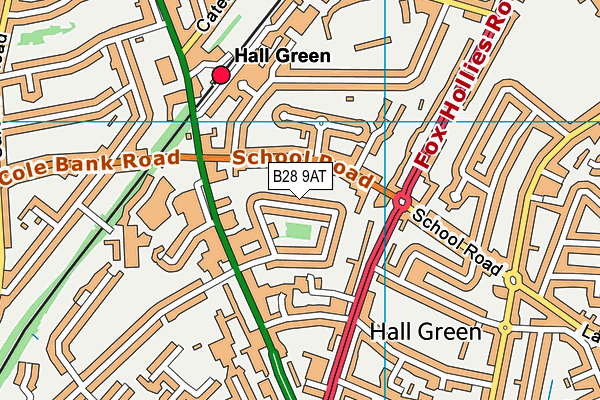 B28 9AT map - OS VectorMap District (Ordnance Survey)