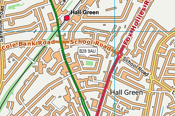 B28 9AU map - OS VectorMap District (Ordnance Survey)