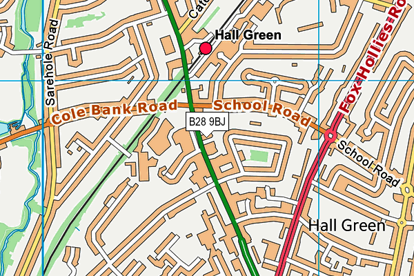 B28 9BJ map - OS VectorMap District (Ordnance Survey)