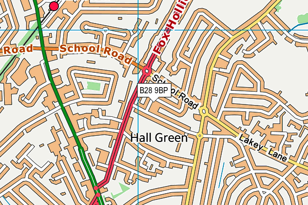 B28 9BP map - OS VectorMap District (Ordnance Survey)