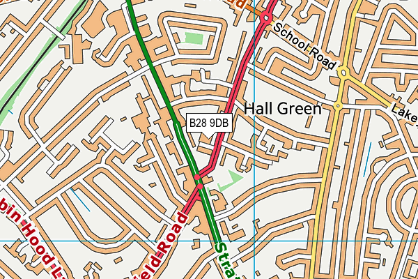 B28 9DB map - OS VectorMap District (Ordnance Survey)