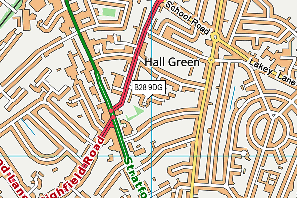 B28 9DG map - OS VectorMap District (Ordnance Survey)