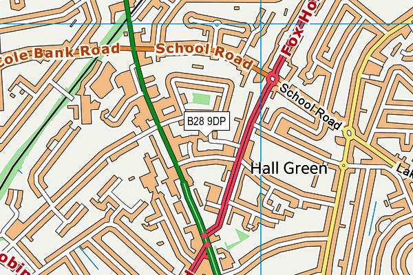 B28 9DP map - OS VectorMap District (Ordnance Survey)