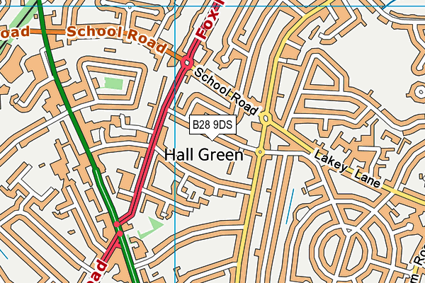 B28 9DS map - OS VectorMap District (Ordnance Survey)