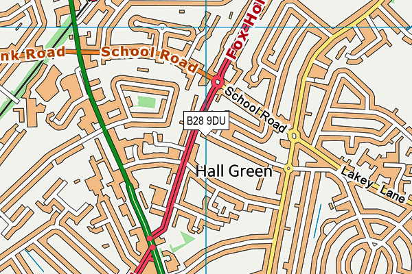 B28 9DU map - OS VectorMap District (Ordnance Survey)