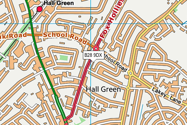 B28 9DX map - OS VectorMap District (Ordnance Survey)