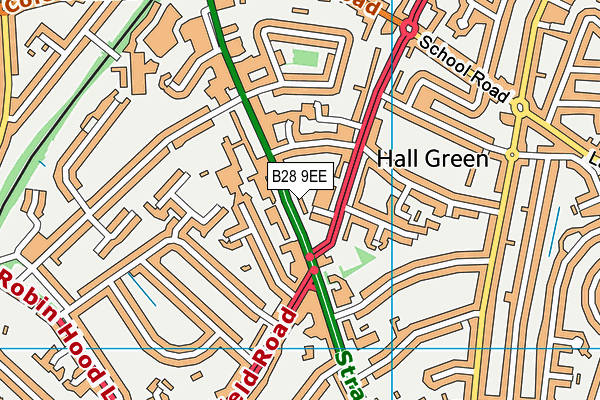 B28 9EE map - OS VectorMap District (Ordnance Survey)