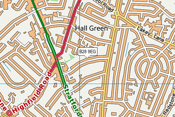 B28 9EG map - OS VectorMap District (Ordnance Survey)