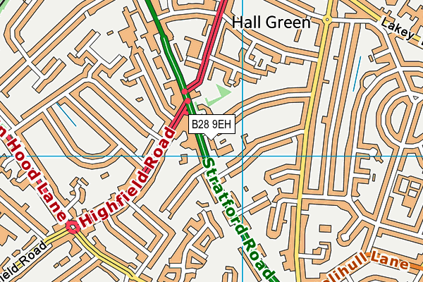 B28 9EH map - OS VectorMap District (Ordnance Survey)