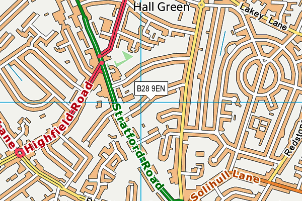 B28 9EN map - OS VectorMap District (Ordnance Survey)