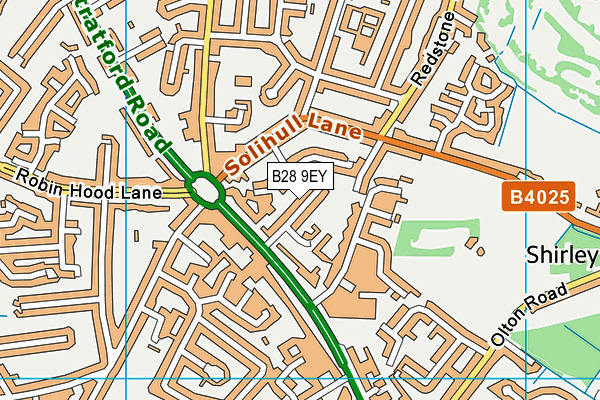 B28 9EY map - OS VectorMap District (Ordnance Survey)