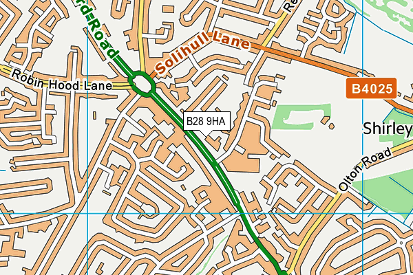 B28 9HA map - OS VectorMap District (Ordnance Survey)