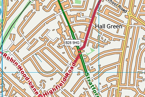 B28 9HG map - OS VectorMap District (Ordnance Survey)