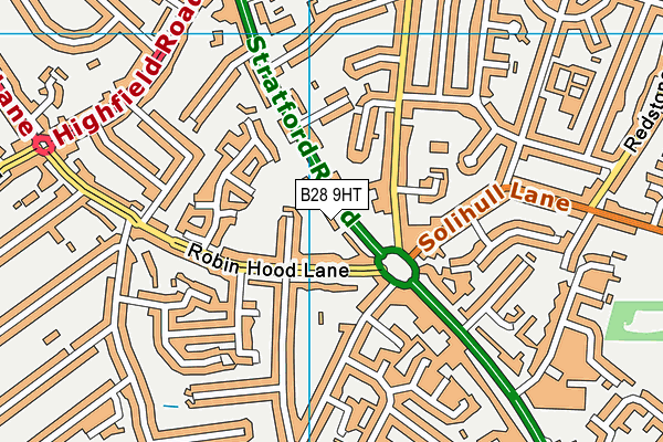 B28 9HT map - OS VectorMap District (Ordnance Survey)