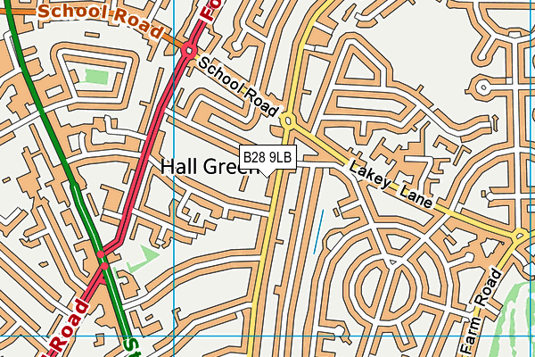 B28 9LB map - OS VectorMap District (Ordnance Survey)