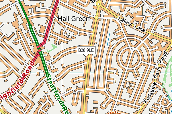 B28 9LE map - OS VectorMap District (Ordnance Survey)