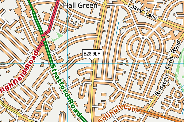 B28 9LF map - OS VectorMap District (Ordnance Survey)