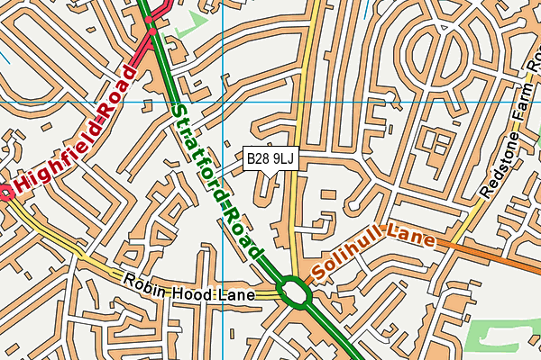 B28 9LJ map - OS VectorMap District (Ordnance Survey)