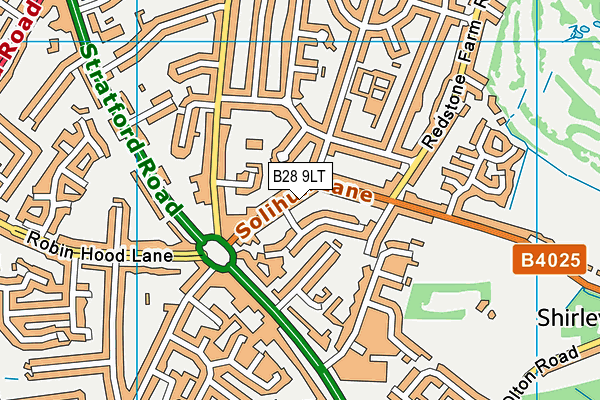 B28 9LT map - OS VectorMap District (Ordnance Survey)