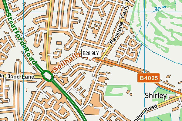 B28 9LY map - OS VectorMap District (Ordnance Survey)