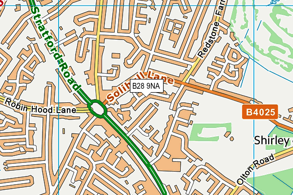 B28 9NA map - OS VectorMap District (Ordnance Survey)