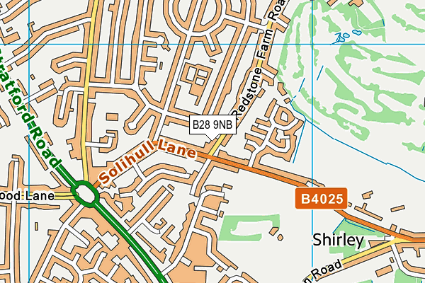 B28 9NB map - OS VectorMap District (Ordnance Survey)