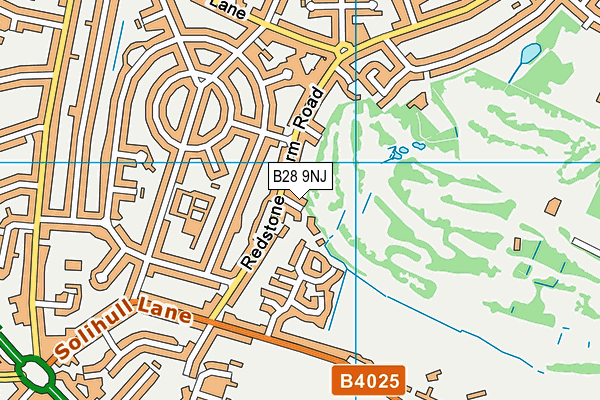 B28 9NJ map - OS VectorMap District (Ordnance Survey)