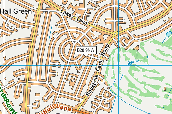 B28 9NW map - OS VectorMap District (Ordnance Survey)