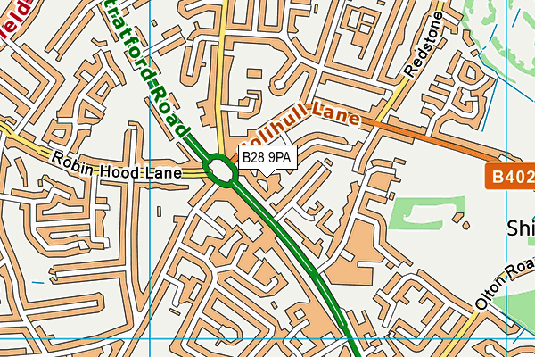 B28 9PA map - OS VectorMap District (Ordnance Survey)