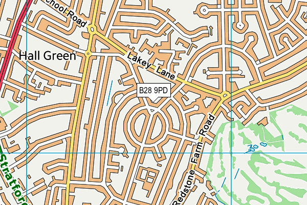 B28 9PD map - OS VectorMap District (Ordnance Survey)