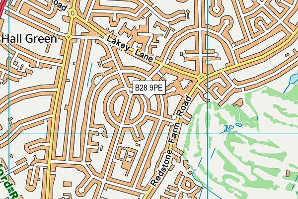 B28 9PE map - OS VectorMap District (Ordnance Survey)