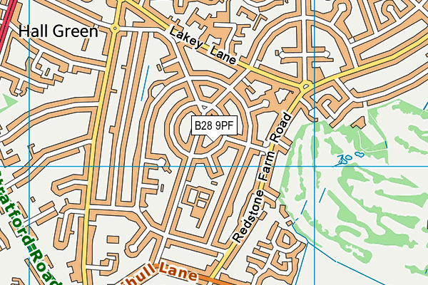 B28 9PF map - OS VectorMap District (Ordnance Survey)