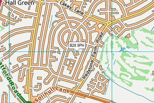 B28 9PH map - OS VectorMap District (Ordnance Survey)