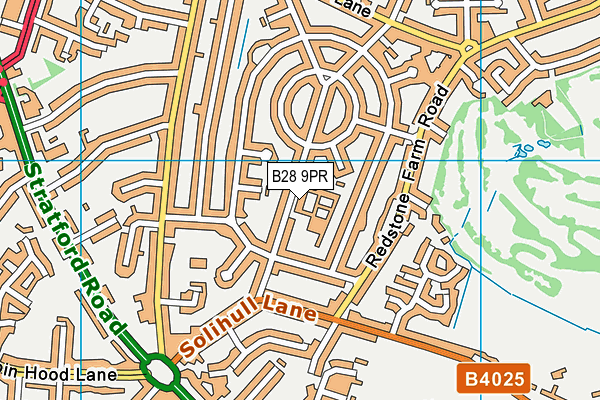 B28 9PR map - OS VectorMap District (Ordnance Survey)