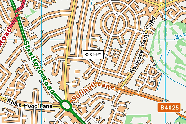 B28 9PY map - OS VectorMap District (Ordnance Survey)