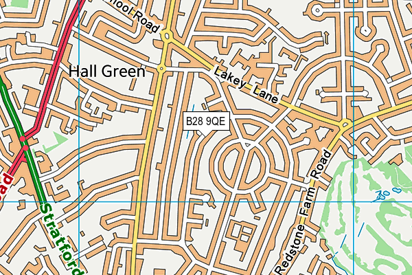 B28 9QE map - OS VectorMap District (Ordnance Survey)