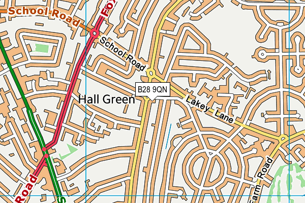 B28 9QN map - OS VectorMap District (Ordnance Survey)