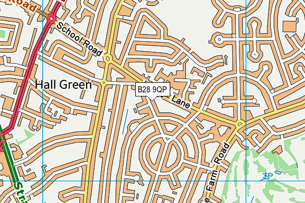 B28 9QP map - OS VectorMap District (Ordnance Survey)