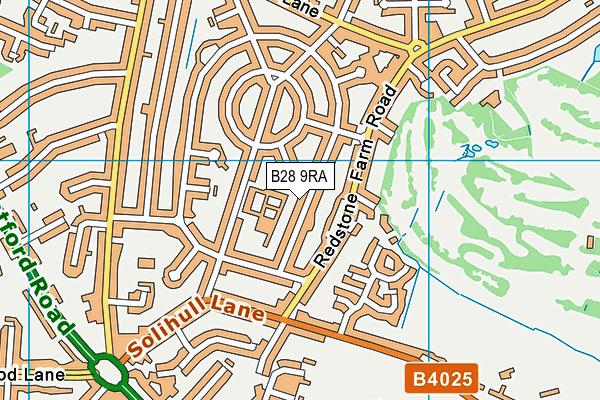 B28 9RA map - OS VectorMap District (Ordnance Survey)