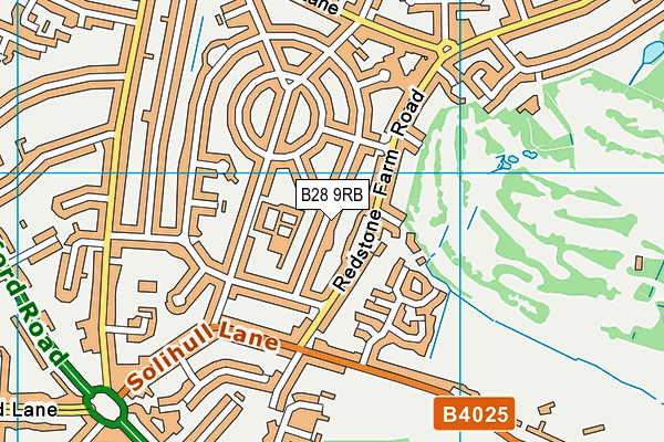 B28 9RB map - OS VectorMap District (Ordnance Survey)