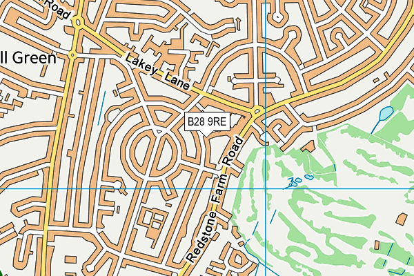 B28 9RE map - OS VectorMap District (Ordnance Survey)