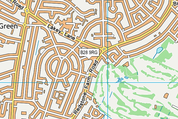 B28 9RG map - OS VectorMap District (Ordnance Survey)