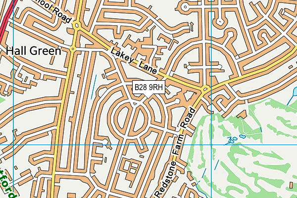 B28 9RH map - OS VectorMap District (Ordnance Survey)