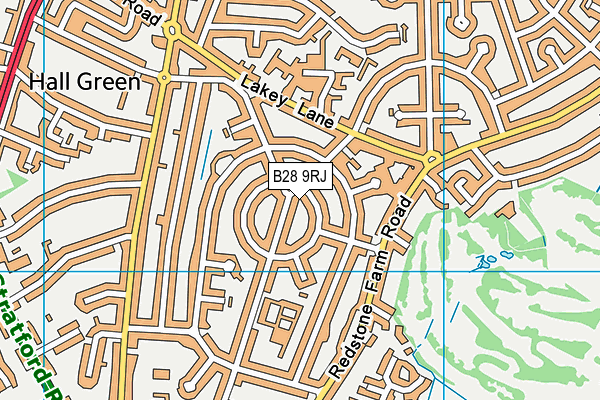 B28 9RJ map - OS VectorMap District (Ordnance Survey)