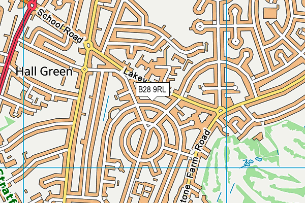 B28 9RL map - OS VectorMap District (Ordnance Survey)
