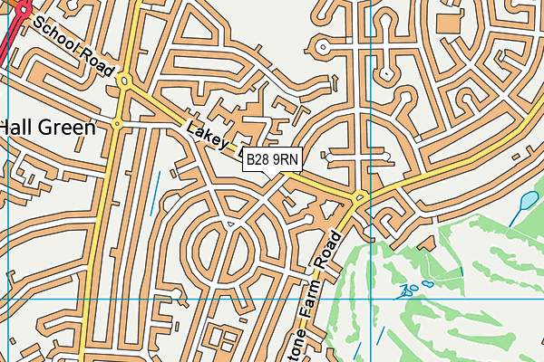B28 9RN map - OS VectorMap District (Ordnance Survey)